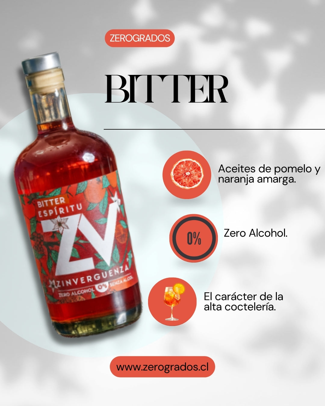 Pack Dúo Zinverguenza - Espíritu ZV Aperitivo + Bitter Rojo Sin Alcohol (750ml x 2)